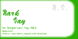 mark vay business card